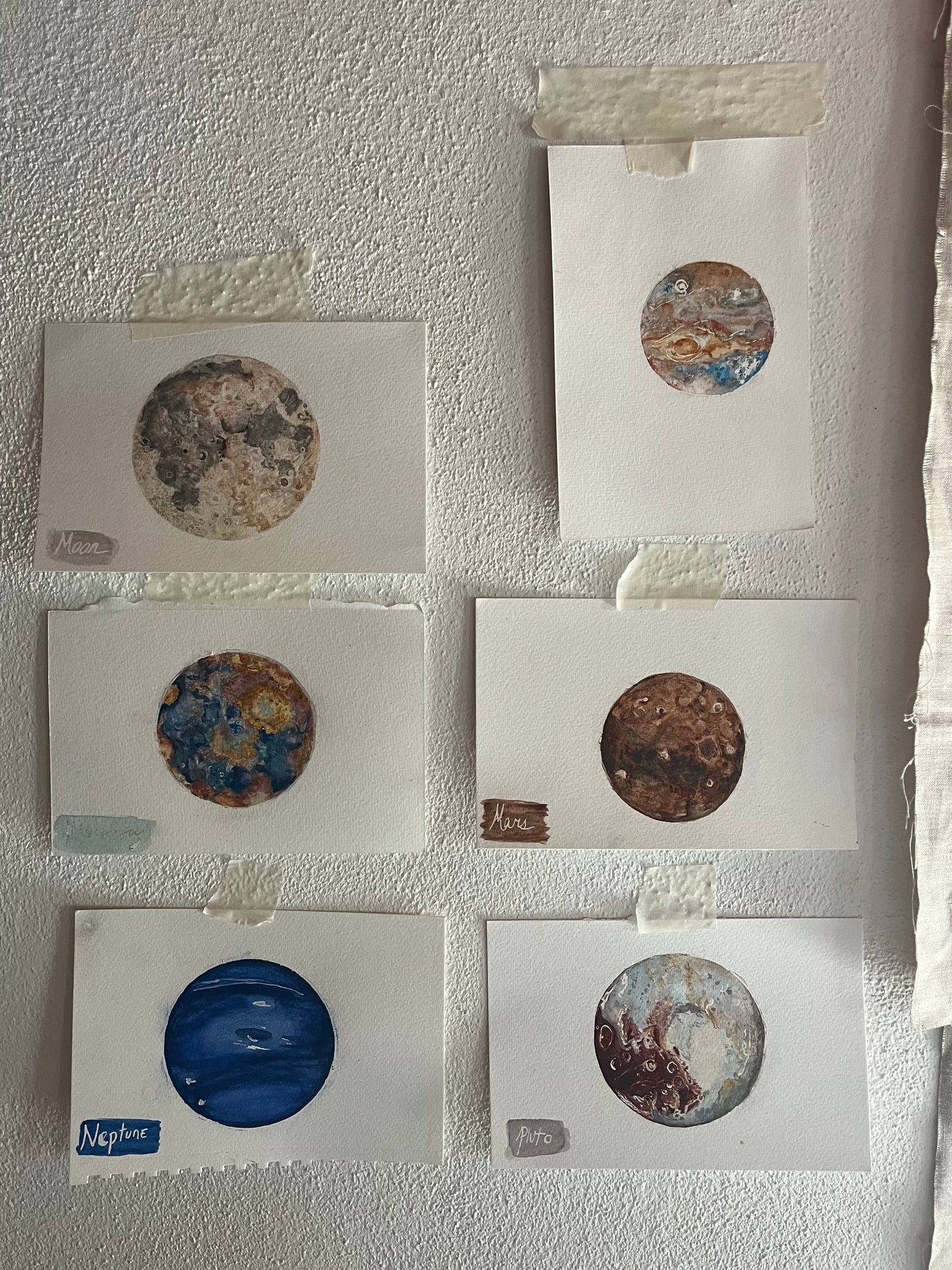 PLUTO: Celestial Series Hand-Painted Framed Poster - Astrology Art with Natural Pigments